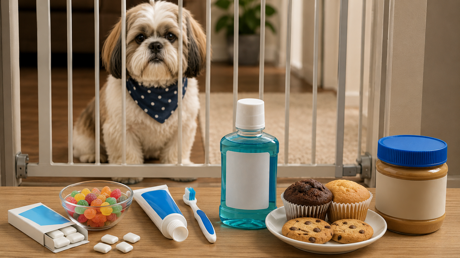 Common xylitol-containing products that can poison dogs
