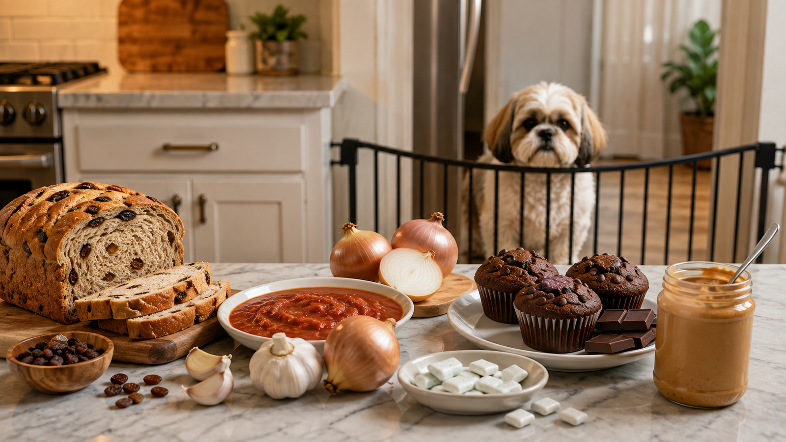 Hidden toxic ingredients in everyday human foods that can harm dogs